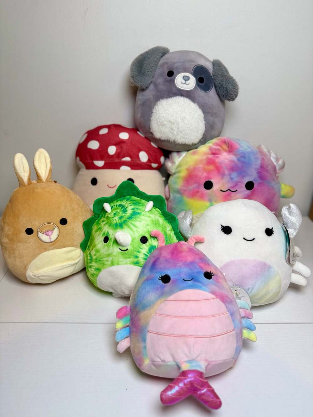 Lot of 7 Squishmallows Varios Sizes NWT and GUC